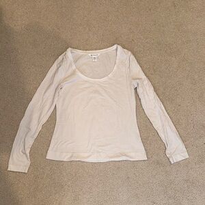 Women's White Long Sleeve Top
